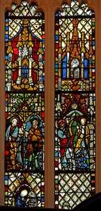 Fenster EW mit St. Peter und St. Paul; die Verkündigung von English School