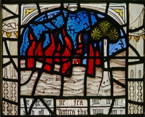 Die letzten fünfzehn Tage der Welt (das Pryke of Conscience Fenster): Das Meer fängt Feuer