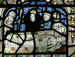 Fenster N3 zeigt die letzten fünfzehn Tage der Welt: Der Tod besucht alle von English School