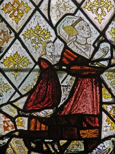 Fenster N5 mit Margaret Fawkener, Ehefrau von Robert Fitz Ellis von English School