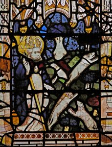 Fenster NW mit St. Martin, der einen Hasen rettet