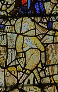 Fenster Ww mit einem zusammengesetzten gefiederten Cherubim oder Seraphim
