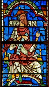 Fenster mit einer genealogischen Figur: Aram von English School