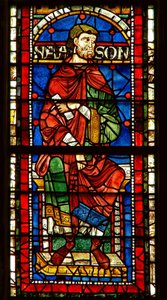 Fenster, das eine genealogische Figur zeigt: Naasson