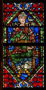 Fenster, das eine genealogische Figur zeigt: Nathan von English School