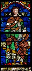 Fenster, das eine genealogische Figur zeigt: Ragau
