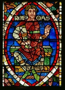 Fenster mit einer genealogischen Figur: Rehoboham