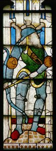 Fenster, das einen Feind der Kirche zeigt