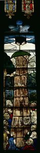 Fenster, das die Himmelfahrt zeigt