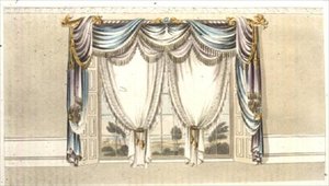 Fenstervorhänge, Tafel 110 aus Ackermann