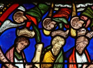 Fenster Nr. 15 mit Noah, Daniel und Hiob (Buntglas)
