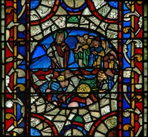 Fenster n.II, Moses; Pharaos Armee ertrinkt im Roten Meer von English School