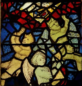 Fenster S2 mit Teufeln und einem Engel