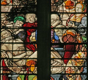 Fenster w15, Darstellung der Grablegung