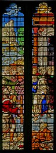 Fenster w21, Darstellung des Todes von Ananias