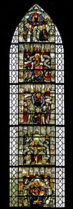 Fenster w24 mit dem Te Deum - Wir loben dich, o Gott