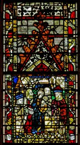 Fenster w37, Darstellung der Darstellung im Tempel von English School
