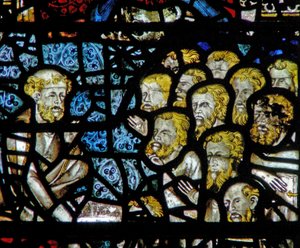 Fenster w3, Christus wäscht seinen Jüngern die Füße darstellend von English School