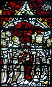 Fenster w3, Judas erhält das Silber darstellend von English School