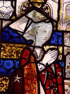 Fenster w3 zeigt eine Stifterin - Elizabeth de Vere