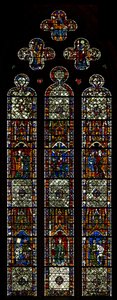 Fenster w40, Darstellung von St. Peter und Pilgerfenster