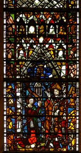 Fenster w41, Darstellung eines Stifters - Richard Tunnoc, der ein Fenster an St. William gibt