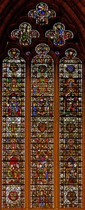 Fenster w42 mit Szenen aus dem Leben der hl. Katharina von English School