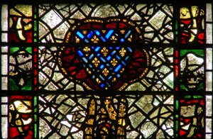 Fenster w42 mit dem Wappen von Frankreich von English School