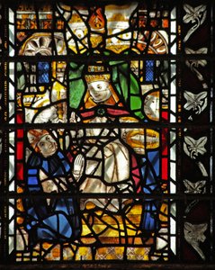 Fenster w58 mit dem hl. Thomas Becket beim Papst von English School
