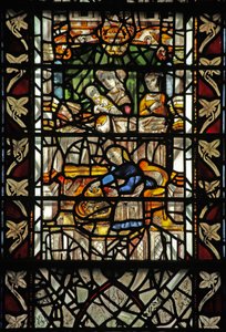 Fenster w58 mit der Geburt des hl. Thomas Becket von English School