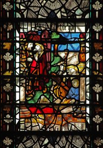 Fenster w58 mit einer Szene aus der Geschichte des hl. Thomas Becket - eine Ausschiffungsszene