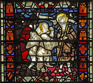 Fenster w58 mit der Höllenfahrt Christi von English School