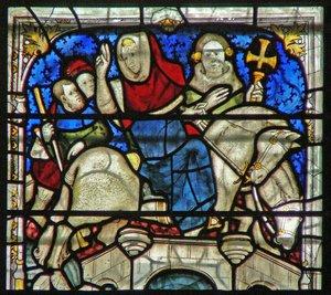Fenster w5 mit einer Szene aus dem Leben des hl. Wilhelm