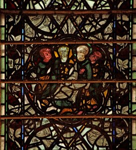 Fenster w60 mit einer Szene aus dem Leben des hl. Paulus von English School