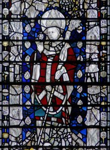 Fenster w6, St. Nikolaus; Rand mit Figuren darstellend