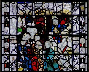 Fenster w6, Szene aus dem Leben von St. Paulinus darstellend