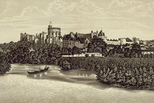 Windsor Castle vom Fluss aus von English School