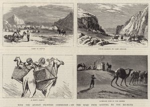 Mit der afghanischen Grenzkommission, auf der Straße von Quetta zum Helmund von English School