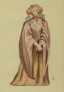 Frauenkostüm aus der Regierungszeit von Richard II von English School