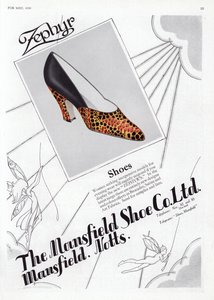 Damenschuhwerbung, 1930er Jahre von English School