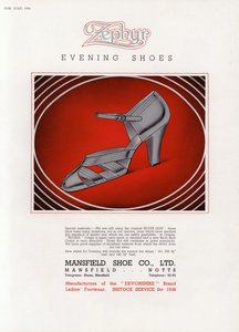 Werbung für Damenschuhe, 1930er von English School
