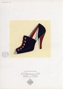 Werbung für Damenschuhe, 1930er