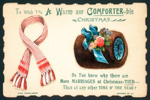 Wollschal und Pelzmuff, Weihnachtskarte
