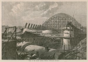 Arbeiten am Endbahnhof der Midland Railway an der Euston Road von English School