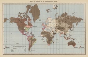 Welt am Ende des achtzehnten Jahrhunderts von English School