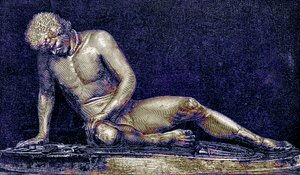 Verwundeter Gallier, Illustration aus Geschichte Roms von Victor Duruy, veröffentlicht 1884
