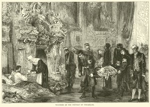 Verwundete im Schloss von Versailles, Januar 1871 von English School