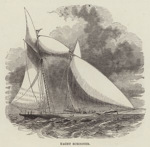Yacht-Schoner (Gravur) von English School
