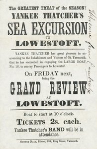 Yankee Thatchers Seeausflug nach Lowestoft (Druck) von English School