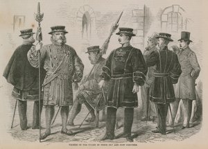 Yeomen der Wache in ihrer alten und neuen Uniform von English School